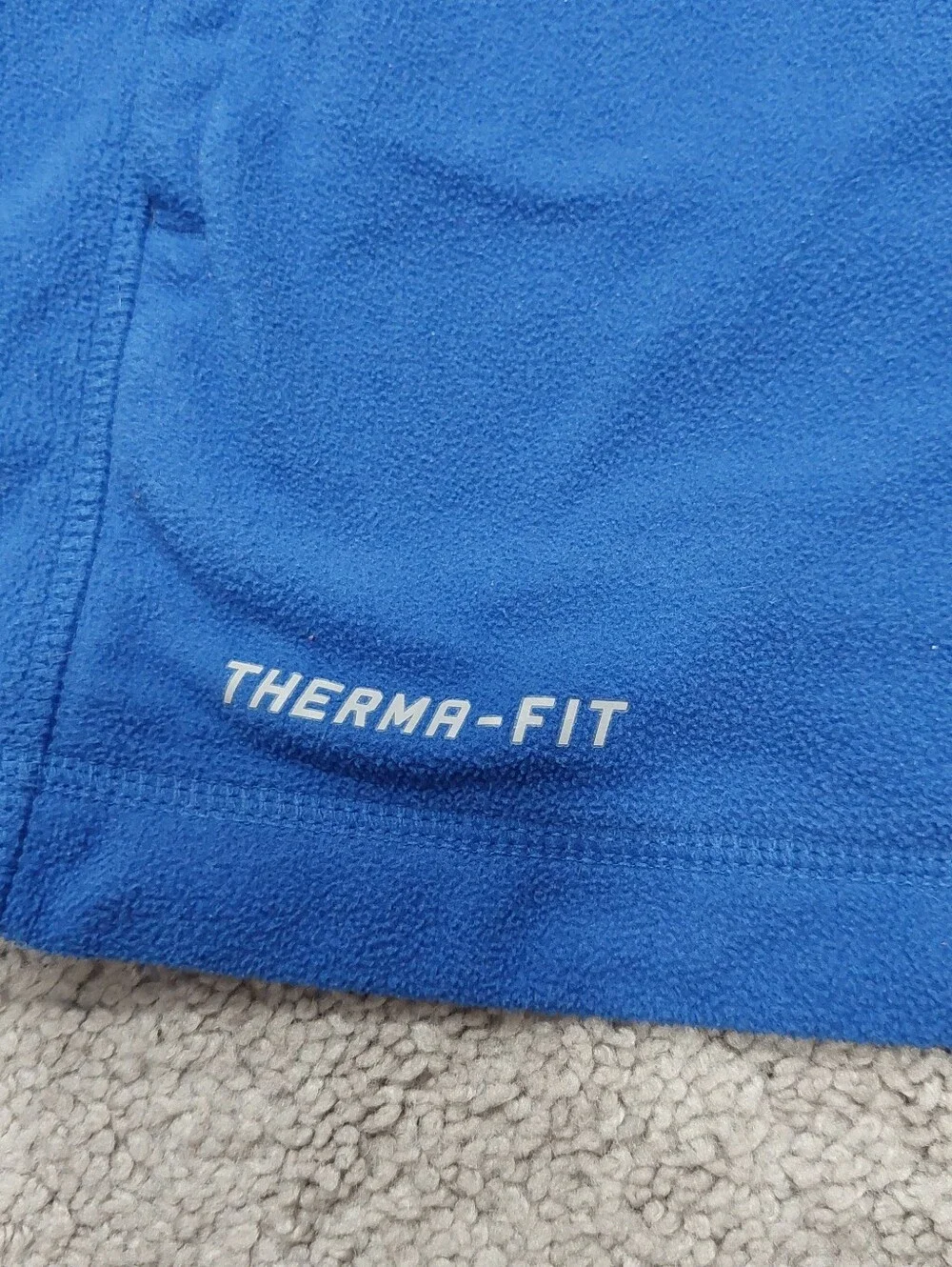 Nike Women's Therma-fit Quarter-zip Jacket Medium Blue Long Sleeve Pockets